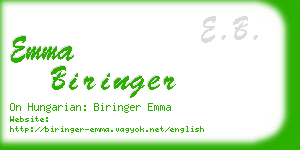 emma biringer business card